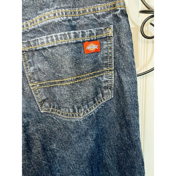 DICKIES Jeans Ladies Sz34 Relaxed Fit Ripped Dark Wash 28in Inseam 38In Outseam - Picture 11 of 11